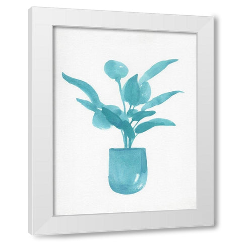 Watercolor House Plant VI White Modern Wood Framed Art Print by Green, Jacob