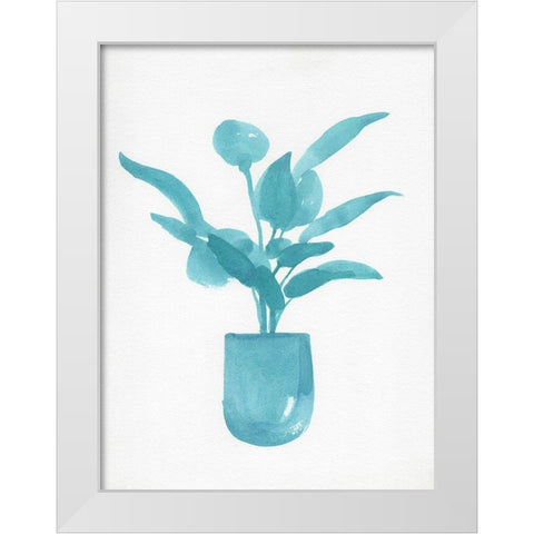 Watercolor House Plant VI White Modern Wood Framed Art Print by Green, Jacob