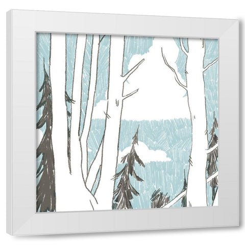 Westwood IV White Modern Wood Framed Art Print by Green, Jacob