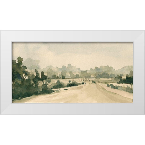 Rural Roads I White Modern Wood Framed Art Print by Caroline, Emma