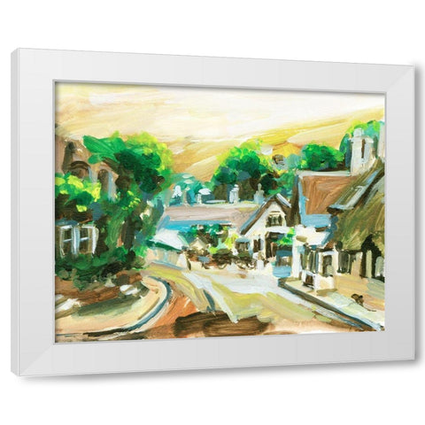 Spring Village II White Modern Wood Framed Art Print by Wang, Melissa