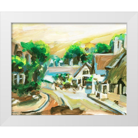 Spring Village II White Modern Wood Framed Art Print by Wang, Melissa