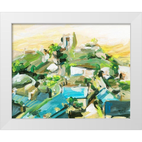 Spring Village III White Modern Wood Framed Art Print by Wang, Melissa