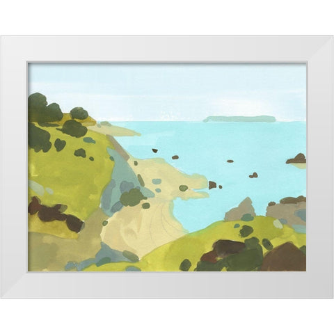 Coastal Inlet I White Modern Wood Framed Art Print by Green, Jacob