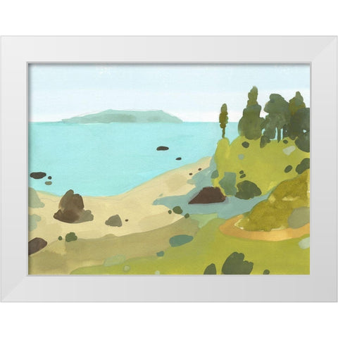 Coastal Inlet II White Modern Wood Framed Art Print by Green, Jacob