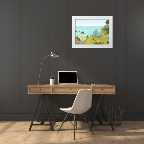 Coastal Inlet III White Modern Wood Framed Art Print by Green, Jacob