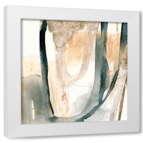 Silt Spray I White Modern Wood Framed Art Print by Barnes, Victoria