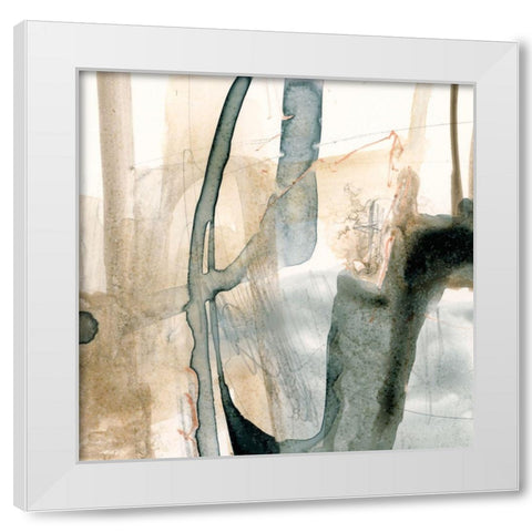 Silt Spray III White Modern Wood Framed Art Print by Barnes, Victoria