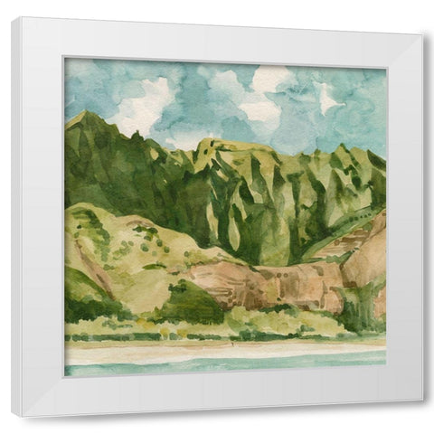 Tropicana III White Modern Wood Framed Art Print by Caroline, Emma