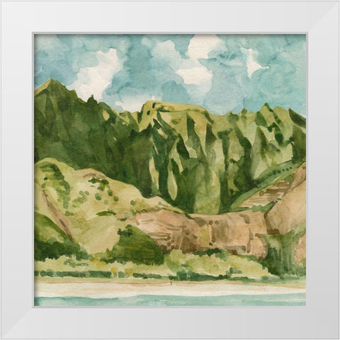 Tropicana III White Modern Wood Framed Art Print by Caroline, Emma