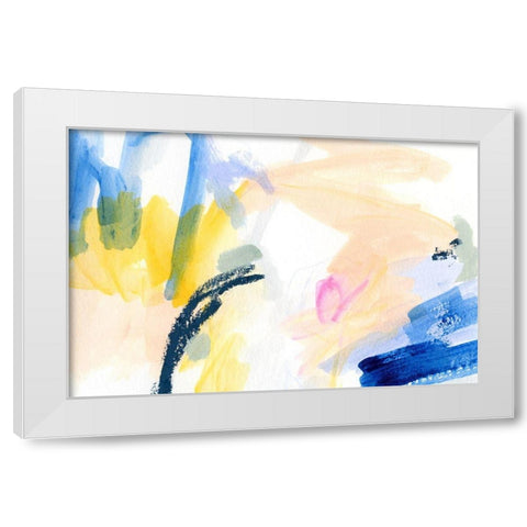 Candy Swipe I White Modern Wood Framed Art Print by Barnes, Victoria