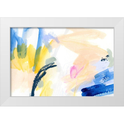 Candy Swipe I White Modern Wood Framed Art Print by Barnes, Victoria