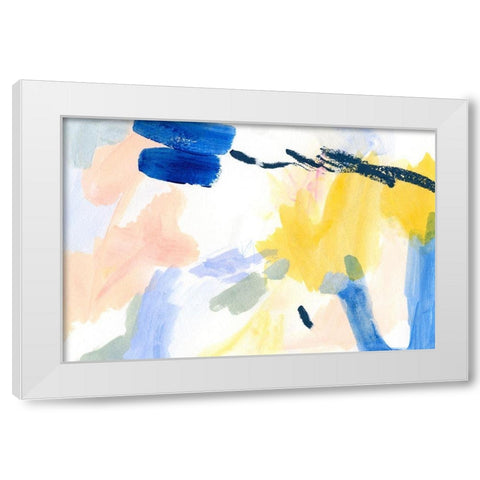 Candy Swipe II White Modern Wood Framed Art Print by Barnes, Victoria