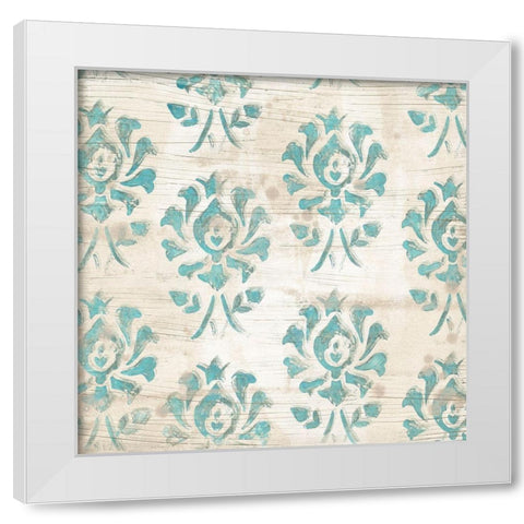 Serene Cerulean IX White Modern Wood Framed Art Print by Vess, June Erica