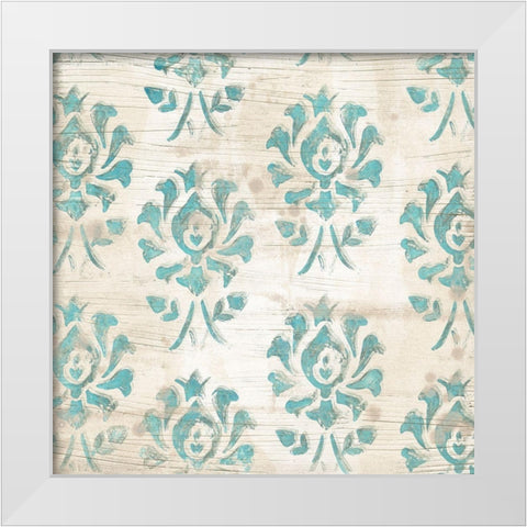 Serene Cerulean IX White Modern Wood Framed Art Print by Vess, June Erica