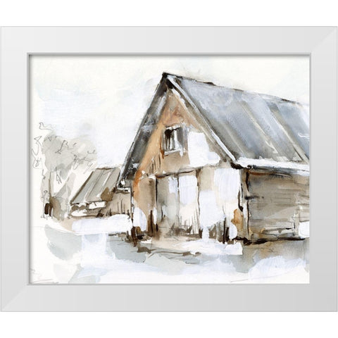 Dilapidated Barn I White Modern Wood Framed Art Print by Harper, Ethan