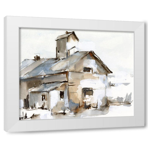 Dilapidated Barn II White Modern Wood Framed Art Print by Harper, Ethan