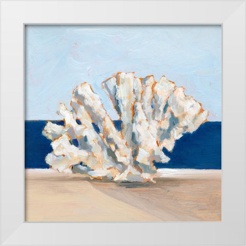 Coral By the Shore I White Modern Wood Framed Art Print by Harper, Ethan