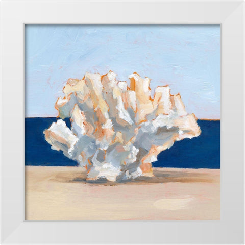 Coral By the Shore II White Modern Wood Framed Art Print by Harper, Ethan