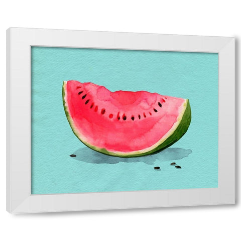 Summer Watermelon I White Modern Wood Framed Art Print by Popp, Grace