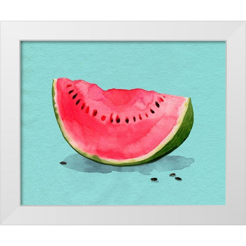 Summer Watermelon I White Modern Wood Framed Art Print by Popp, Grace