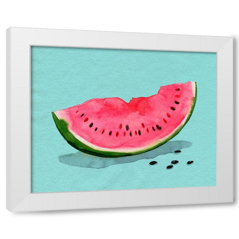 Summer Watermelon II White Modern Wood Framed Art Print by Popp, Grace