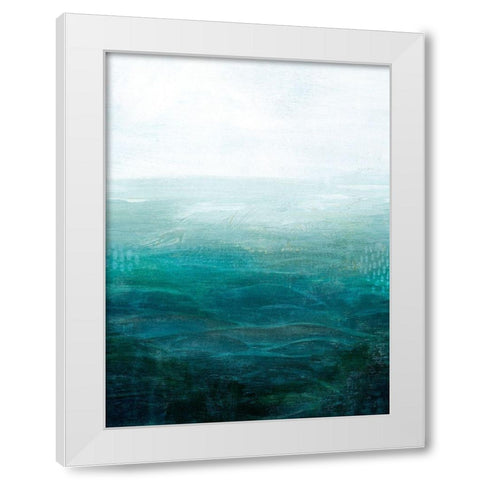 Drifting Sea I White Modern Wood Framed Art Print by Popp, Grace