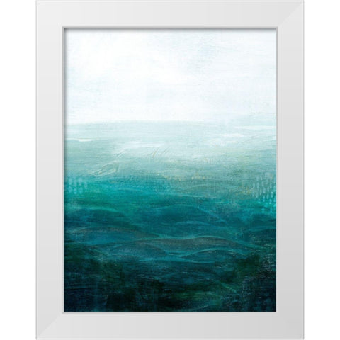 Drifting Sea I White Modern Wood Framed Art Print by Popp, Grace