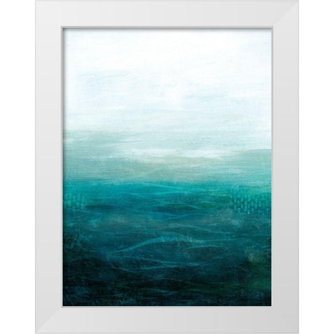 Drifting Sea II White Modern Wood Framed Art Print by Popp, Grace