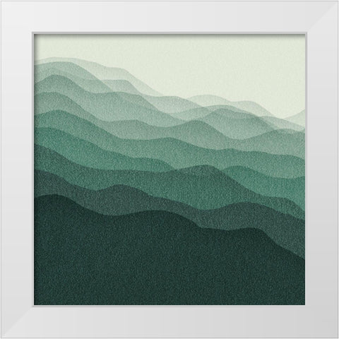 Gradient Scape III White Modern Wood Framed Art Print by Borges, Victoria