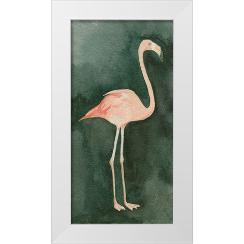 Forest Flamingo II White Modern Wood Framed Art Print by Caroline, Emma