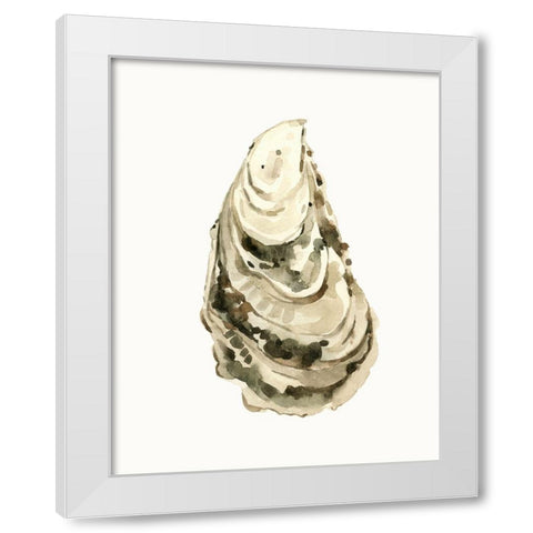 Neutral Oyster Study III White Modern Wood Framed Art Print by Caroline, Emma