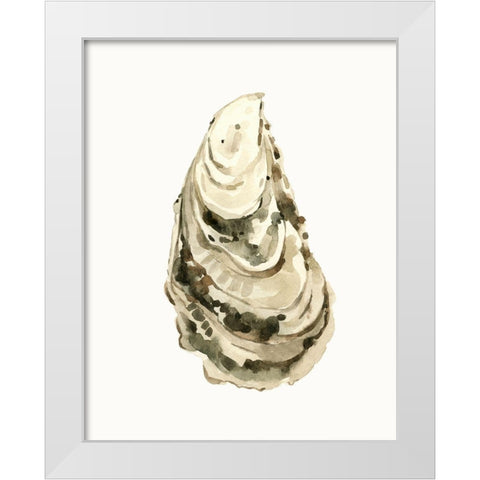 Neutral Oyster Study III White Modern Wood Framed Art Print by Caroline, Emma