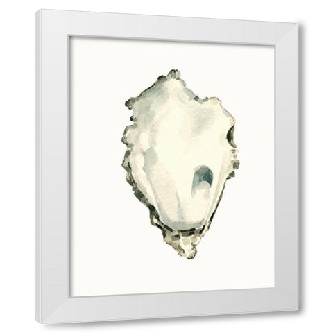 Neutral Oyster Study IV White Modern Wood Framed Art Print by Caroline, Emma