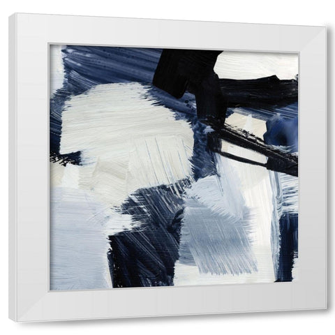 Expressive Monochrome III White Modern Wood Framed Art Print by Barnes, Victoria