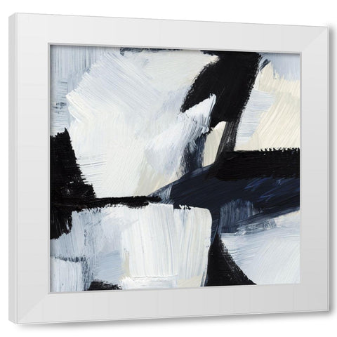 Expressive Monochrome IV White Modern Wood Framed Art Print by Barnes, Victoria