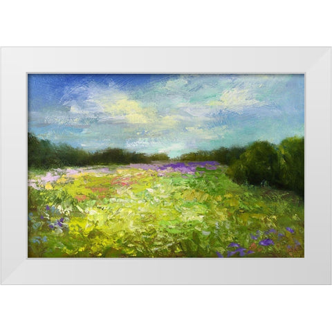 If I Had a Flower White Modern Wood Framed Art Print by Finch, Sheila