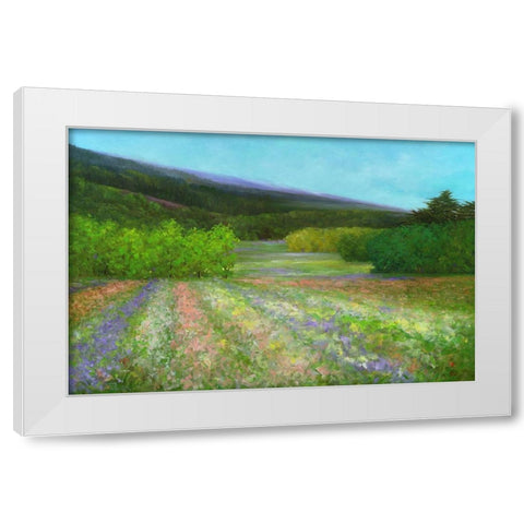 Spring White Modern Wood Framed Art Print by Finch, Sheila