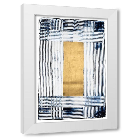 Embellished Junctures I White Modern Wood Framed Art Print by Lam, Vanna
