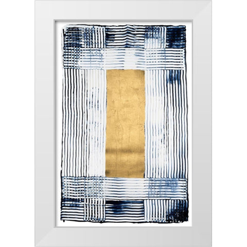 Embellished Junctures I White Modern Wood Framed Art Print by Lam, Vanna