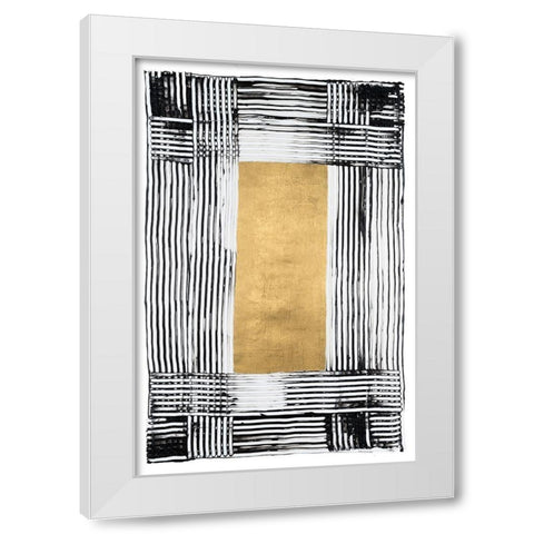 Embellished Junctures II White Modern Wood Framed Art Print by Lam, Vanna