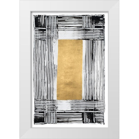 Embellished Junctures II White Modern Wood Framed Art Print by Lam, Vanna