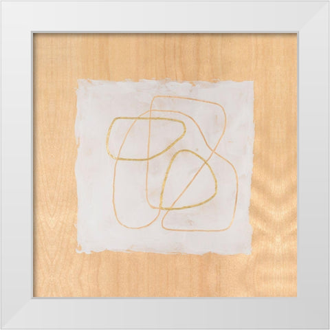 Golden Axis I White Modern Wood Framed Art Print by Lam, Vanna