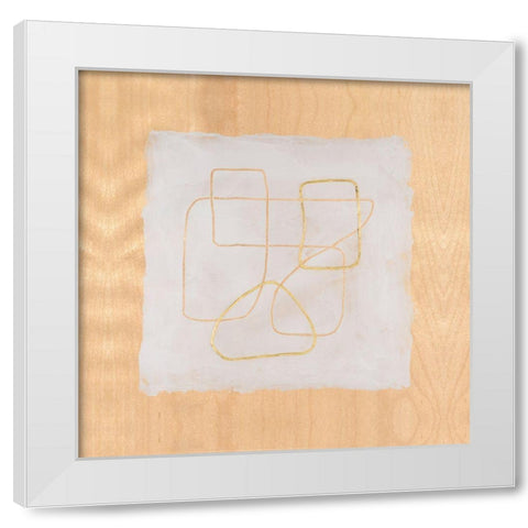 Golden Axis II White Modern Wood Framed Art Print by Lam, Vanna