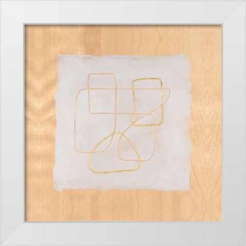 Golden Axis II White Modern Wood Framed Art Print by Lam, Vanna