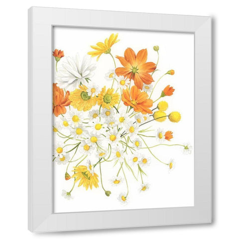 Sunny Wild Bouquet I White Modern Wood Framed Art Print by Popp, Grace