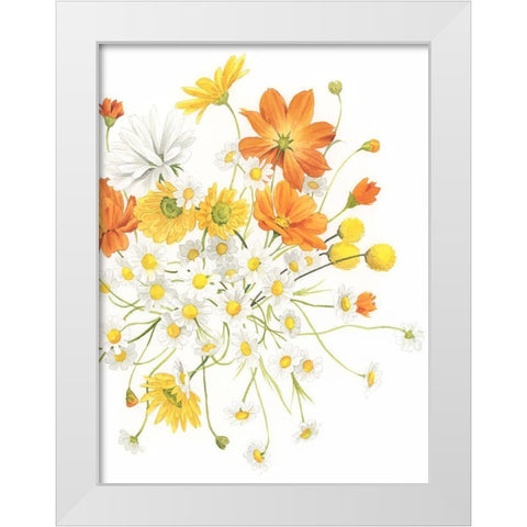 Sunny Wild Bouquet I White Modern Wood Framed Art Print by Popp, Grace