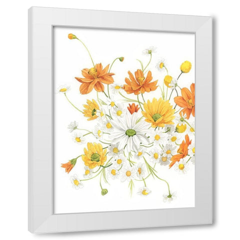 Sunny Wild Bouquet II White Modern Wood Framed Art Print by Popp, Grace