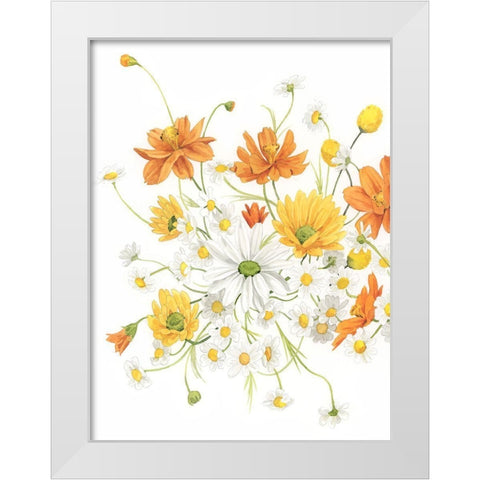 Sunny Wild Bouquet II White Modern Wood Framed Art Print by Popp, Grace