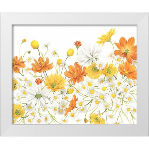 Sunny Wild Bouquet III White Modern Wood Framed Art Print by Popp, Grace